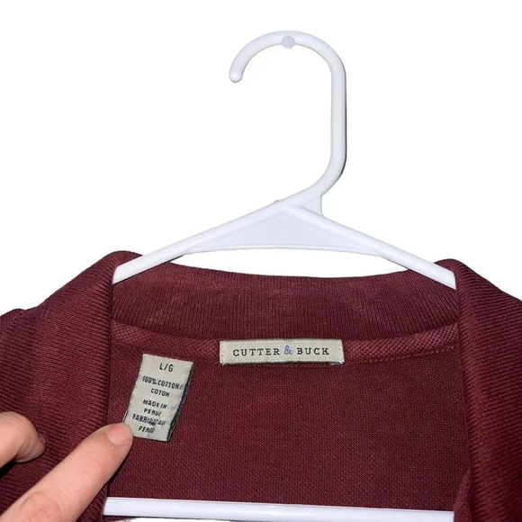 Cutter &‎ Buck Maroon NCAA Polo L - Picture 4 of 5